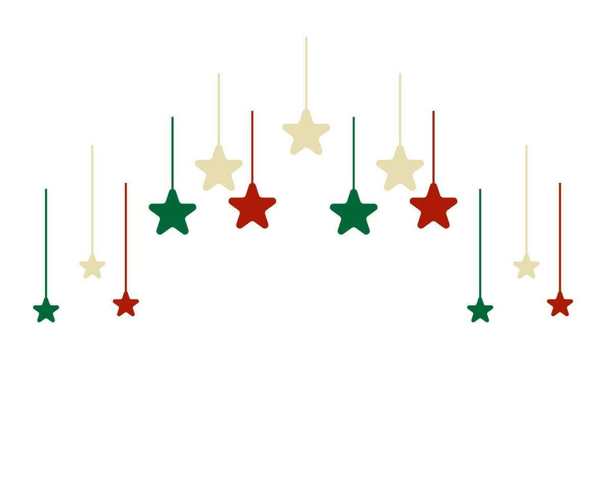 sospeso stelle Natale decorazione vettore