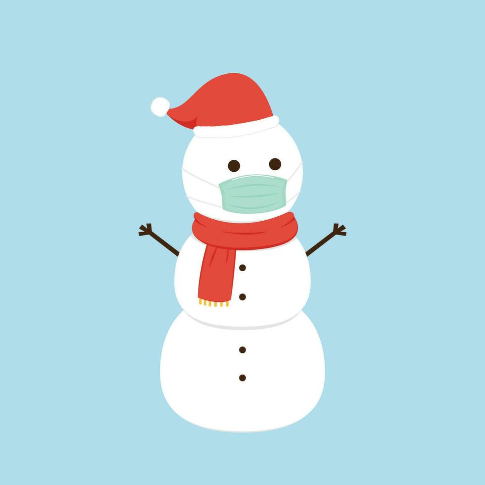 pupazzo di neve cartone animato vettore. pupazzo di neve indossare un' inverno tema. grafico risorsa di inverno e Natale per soddisfare , striscione, etichetta etichetta e saluto carta. vettore