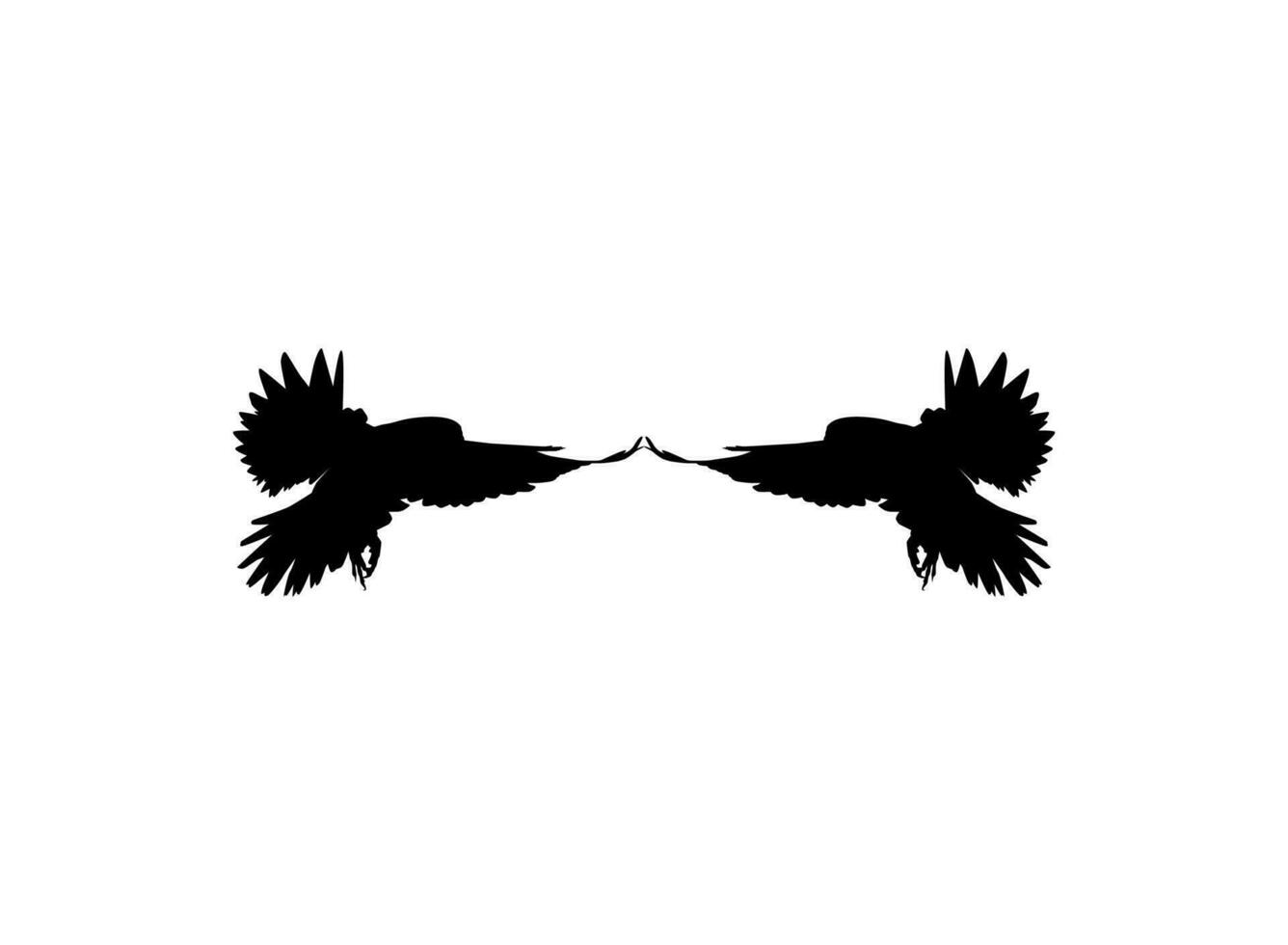 silhouette di il volante paio uccello di preda, falco o falco, per logo, pittogramma, sito web, arte illustrazione, o grafico design elemento. vettore illustrazione