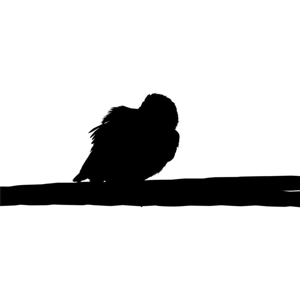 silhouette di il uccello arroccato su il elettrico filo base su mio fotografia. vettore illustrazione