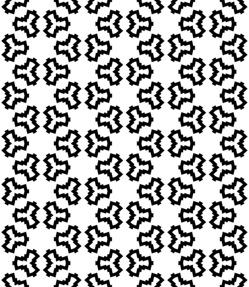 nero e bianca senza soluzione di continuità astratto modello. sfondo e sfondo. in scala di grigi ornamentale design. vettore