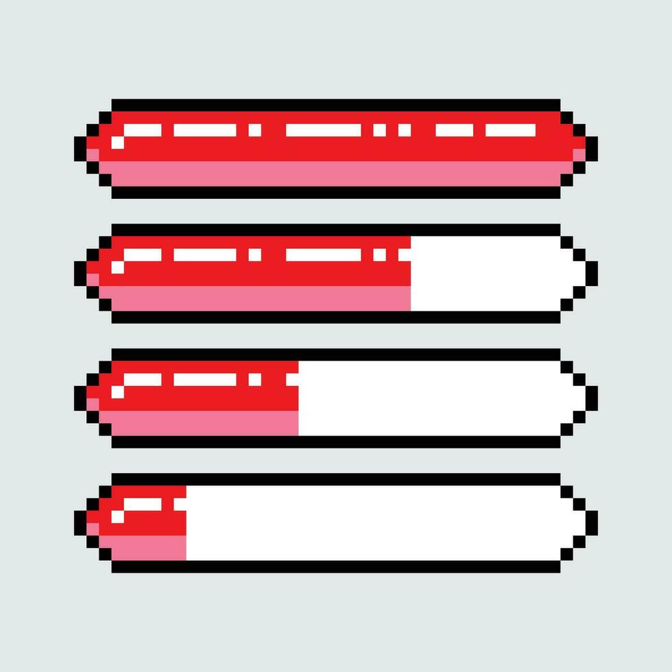 pixel vita bar indicatore gioco impostato vettore