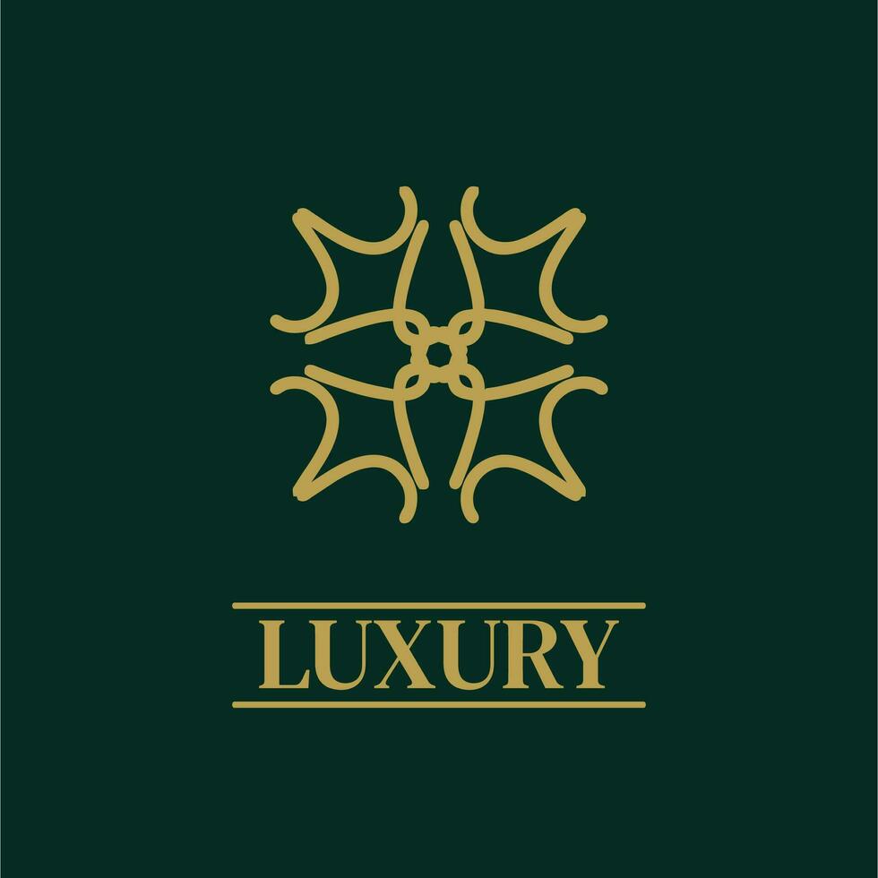 mandala geometrico ornamento logo elegante premio icona vettore design