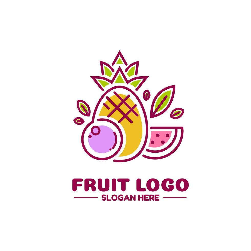frutta succo logo semplice concetto design vettore illustrazione