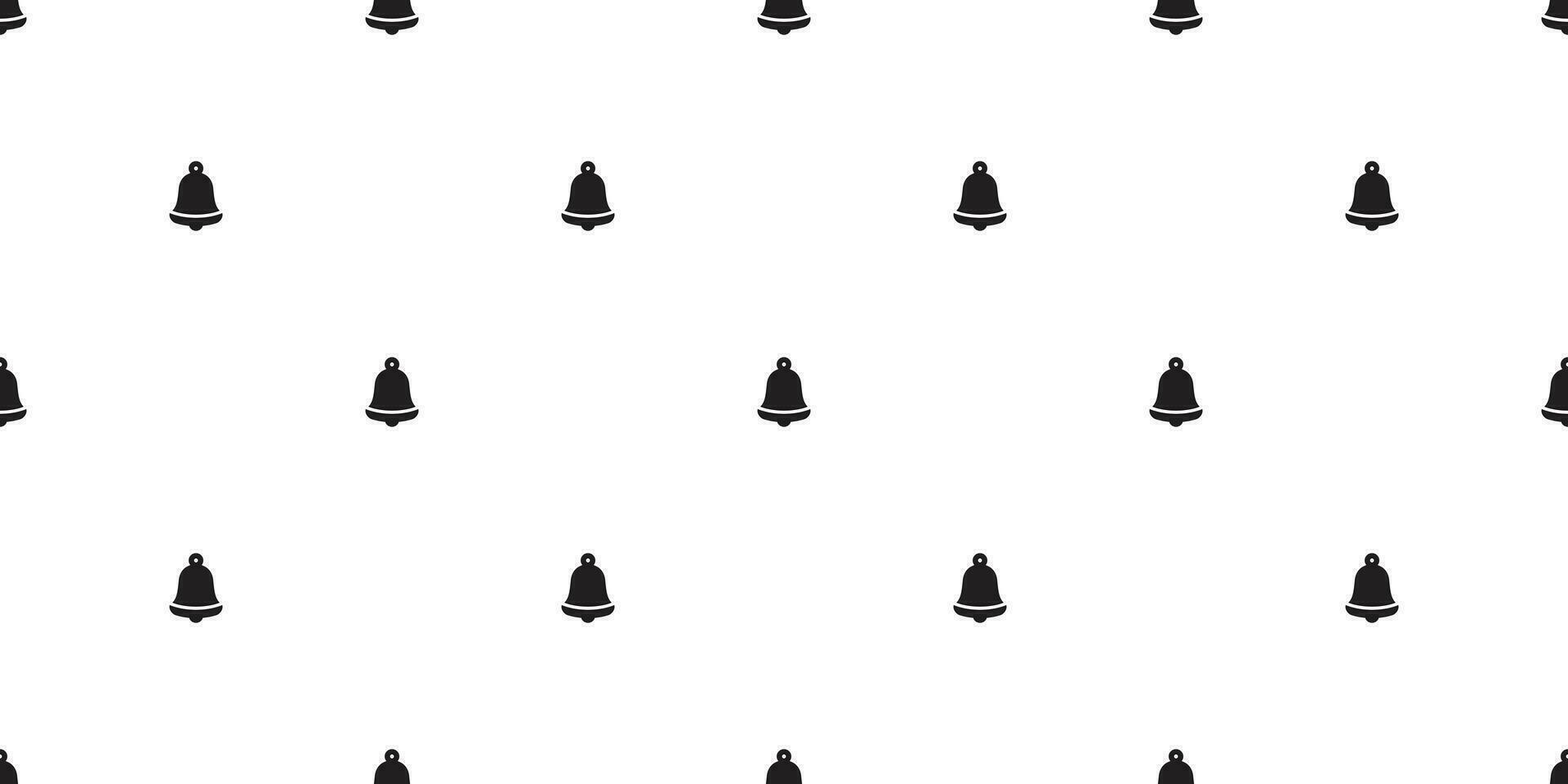 campana senza soluzione di continuità modello Natale vettore squillare campana icona sciarpa isolato piastrella sfondo ripetere sfondo cartone animato illustrazione