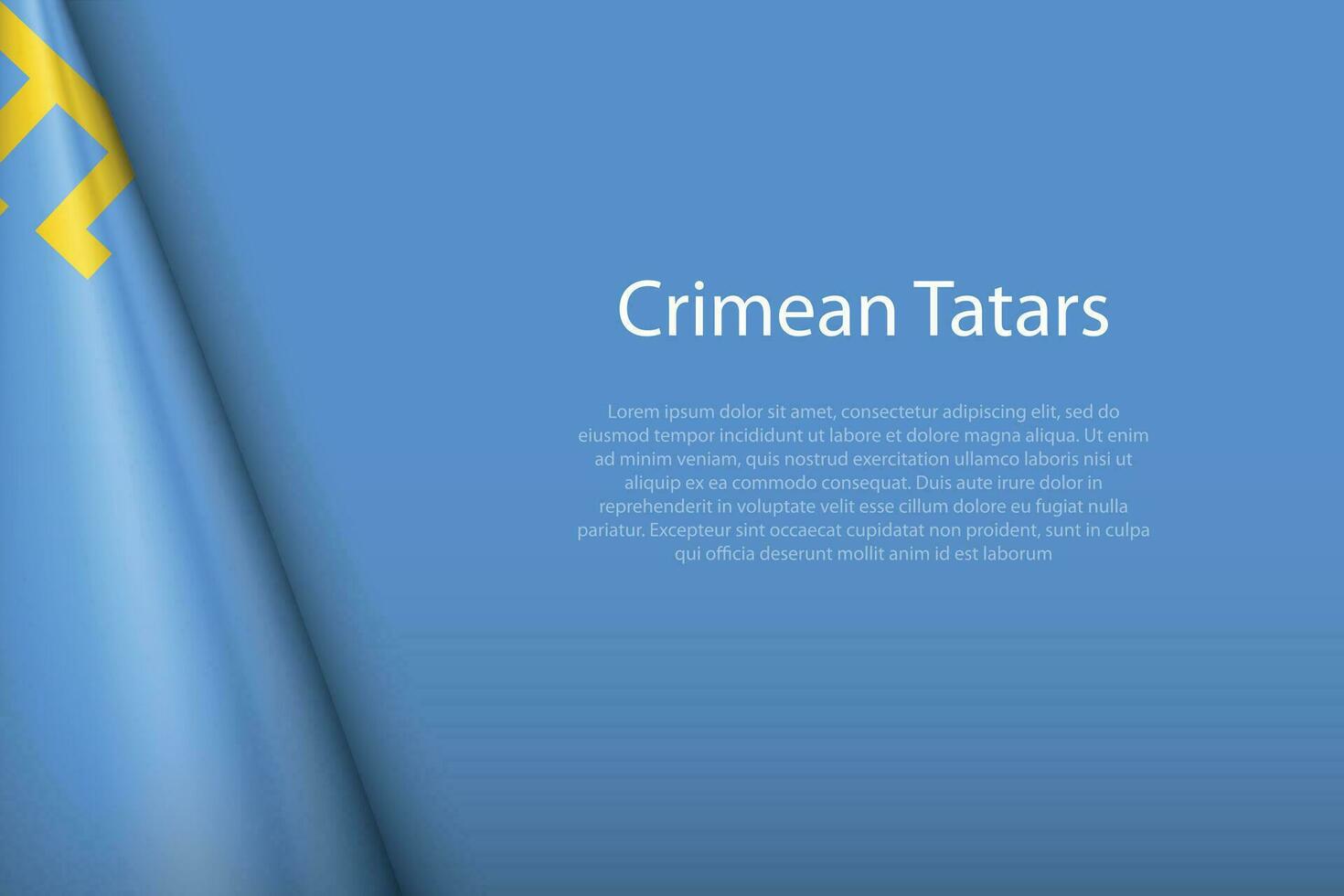 bandiera di della Crimea tartari, etnico gruppo, isolato su sfondo con copyspace vettore