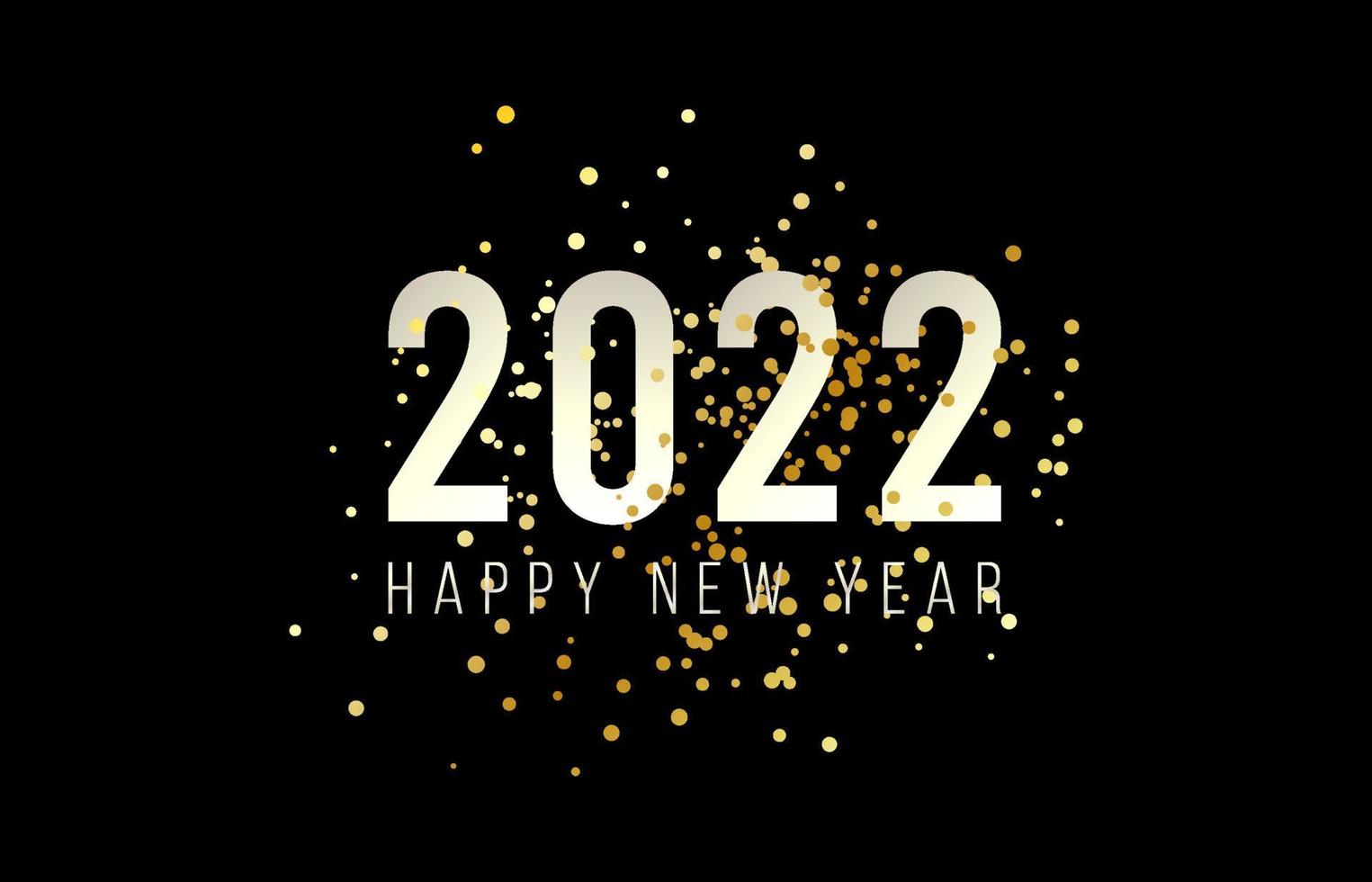 felice anno nuovo 2022 con illustrazione vettoriale di numeri. design di capodanno e natale per calendario, biglietti di auguri o stampa. sfondi alla moda dal design minimalista. illustrazione vettoriale.