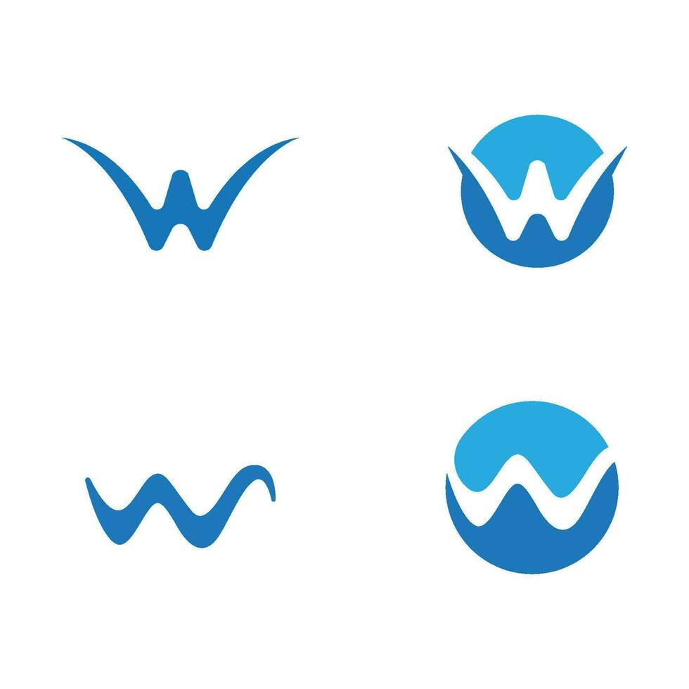 attività commerciale aziendale w lettera logo vettore