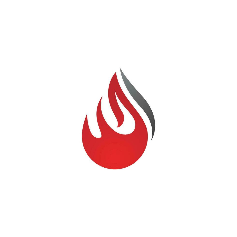 modello di disegno dell'illustrazione dell'icona del vettore del fuoco della fiamma calda