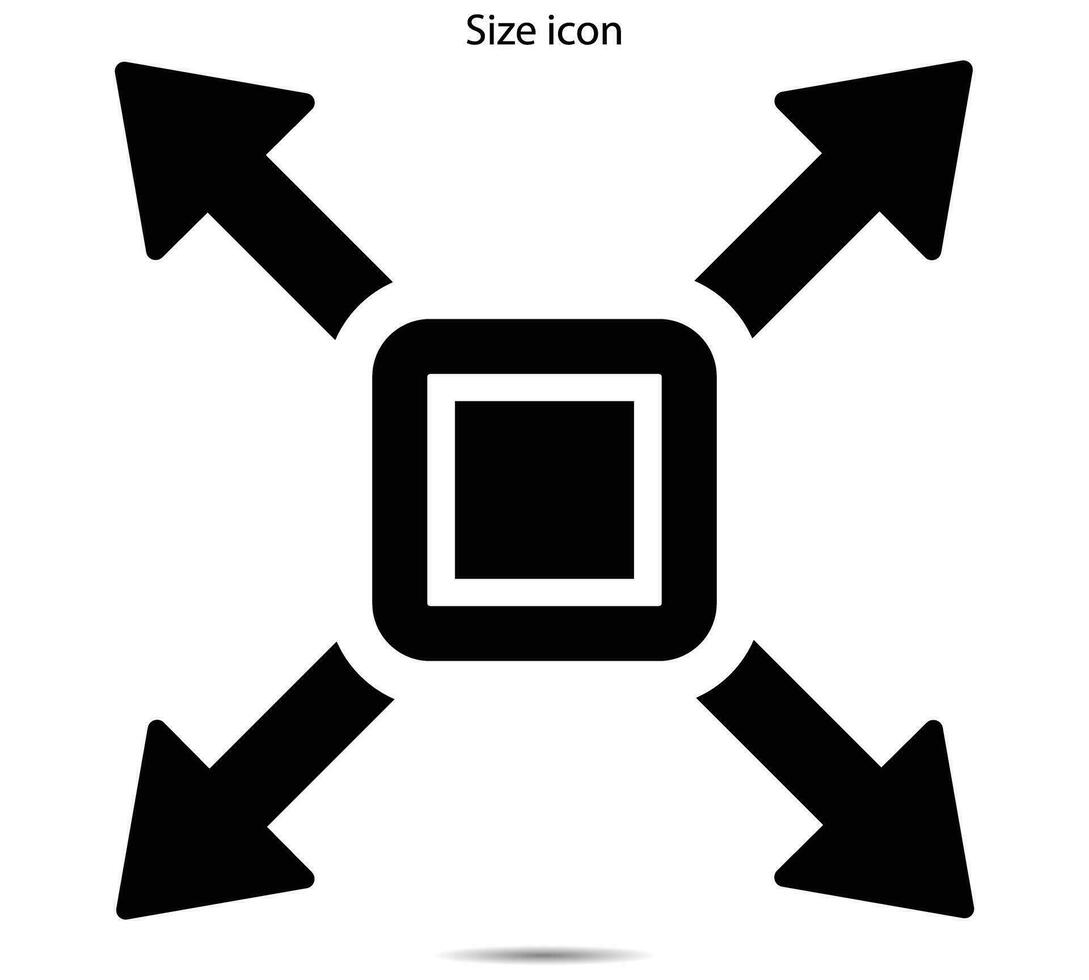 dimensione icona, vettore illustratore