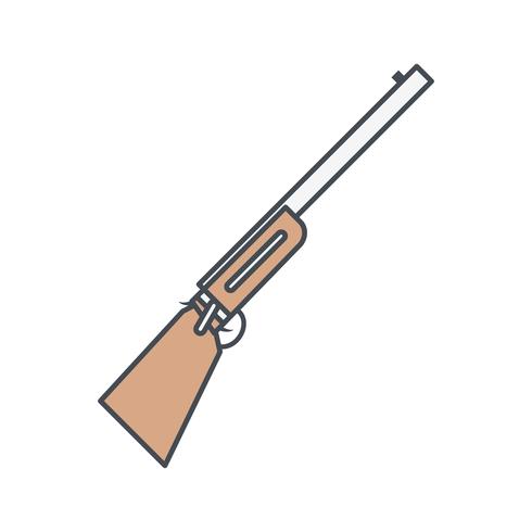 Icona di vettore del fucile da caccia