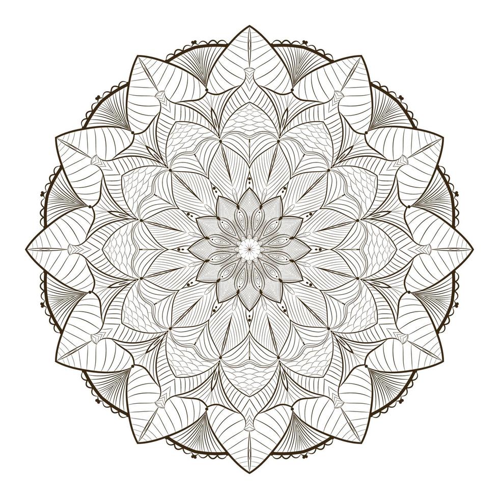 schizzo mandala design floreale concept vettore