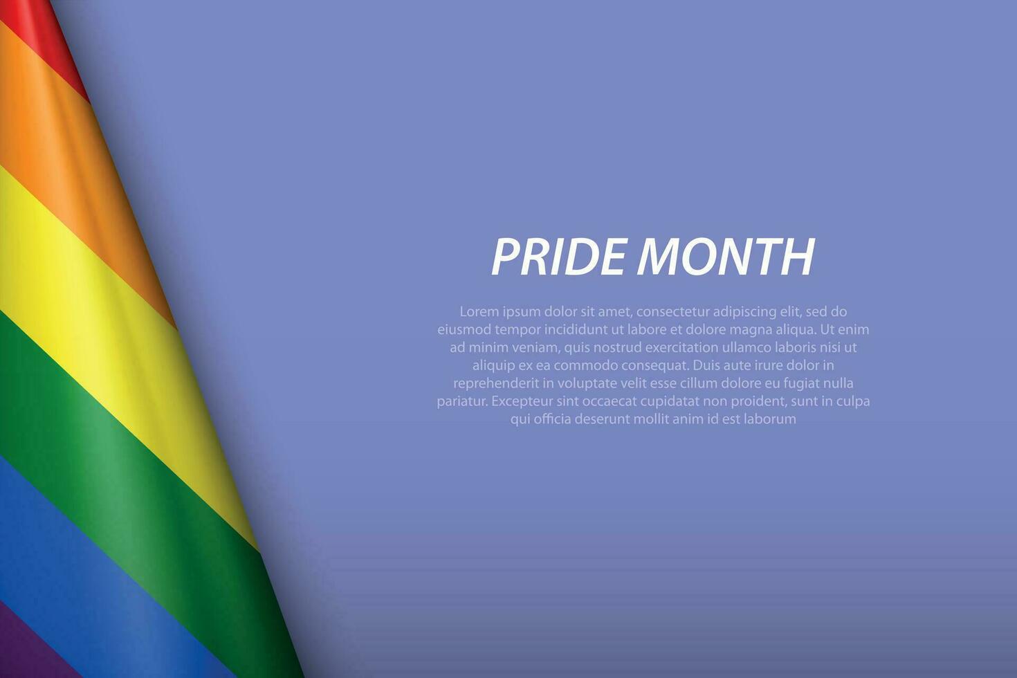 arcobaleno onda bandiera per contento orgoglio mese sfondo vettore