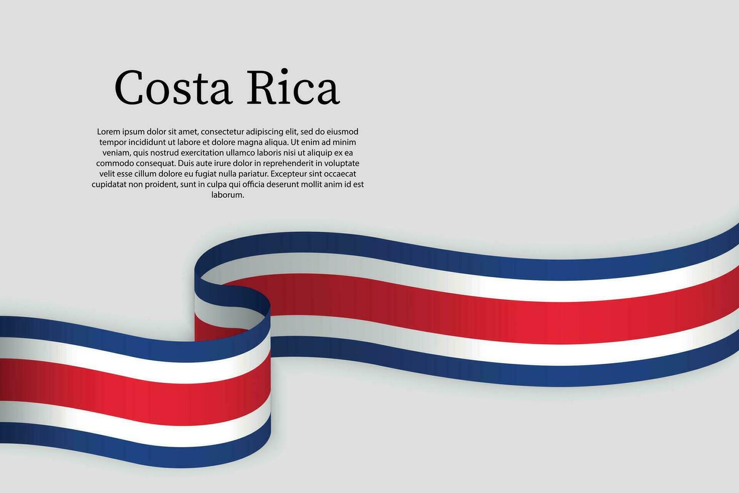 nastro bandiera di costa rica. celebrazione sfondo vettore