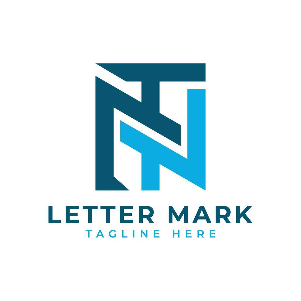 minimalista lettera marchio nt logo design creativo moderno concetto vettore