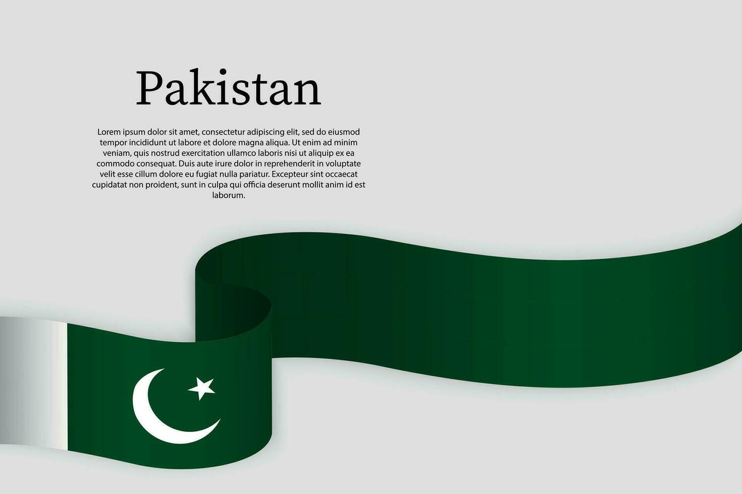 nastro bandiera di Pakistan. celebrazione sfondo vettore