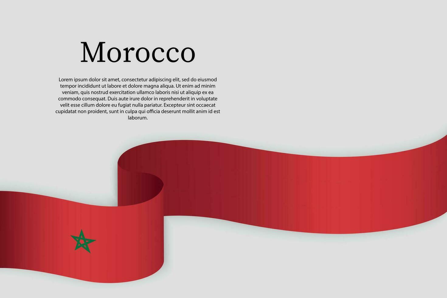 nastro bandiera di Marocco. celebrazione sfondo vettore
