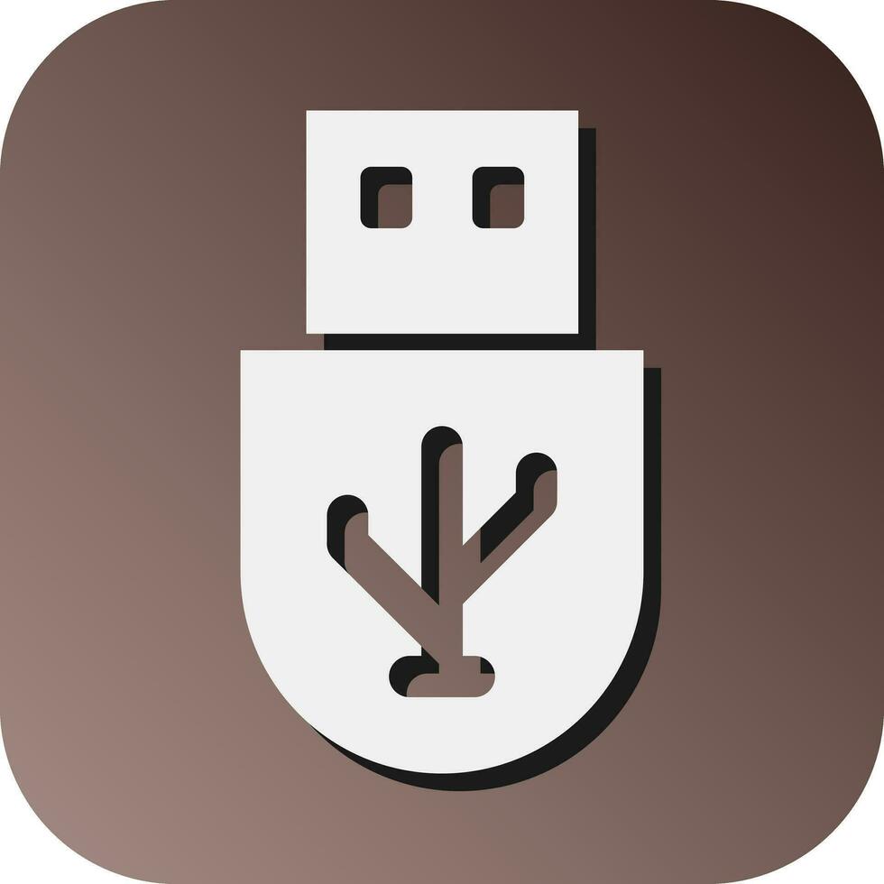 USB vettore glifo pendenza sfondo icona per personale e commerciale uso.