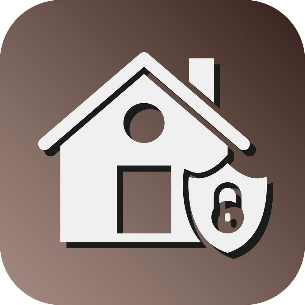 Casa protezione vettore glifo pendenza sfondo icona per personale e commerciale uso.