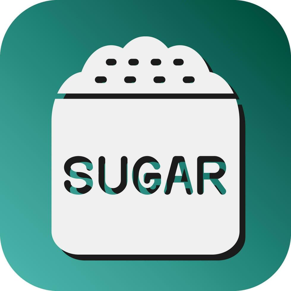 zucchero Borsa vettore glifo pendenza sfondo icona per personale e commerciale uso.
