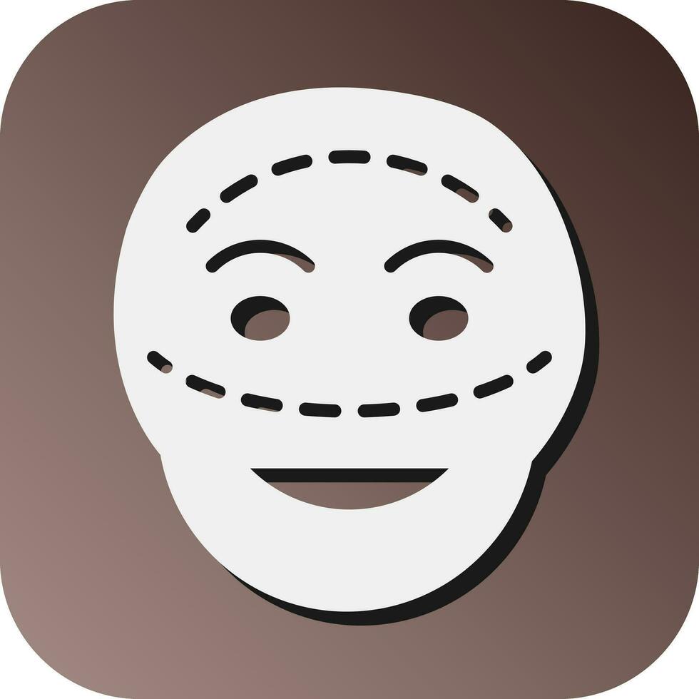 facciale plastica chirurgia vettore glifo pendenza sfondo icona per personale e commerciale uso.