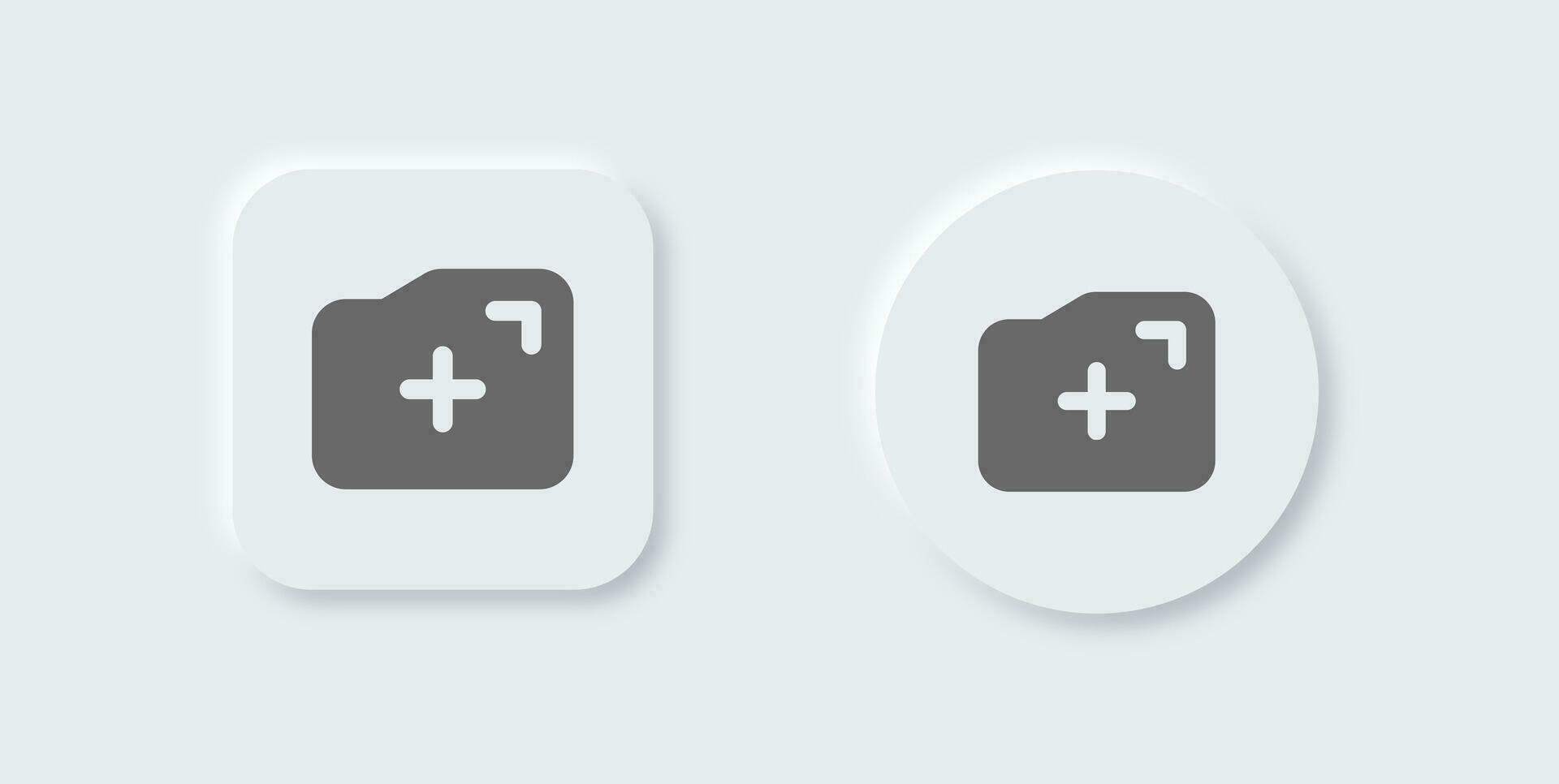 nuovo cartella solido icona nel neomorfo design stile. file segni vettore illustrazione.