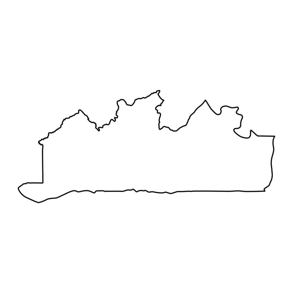 kongo centrale Provincia carta geografica, amministrativo divisione di democratico repubblica di il congo. vettore illustrazione.