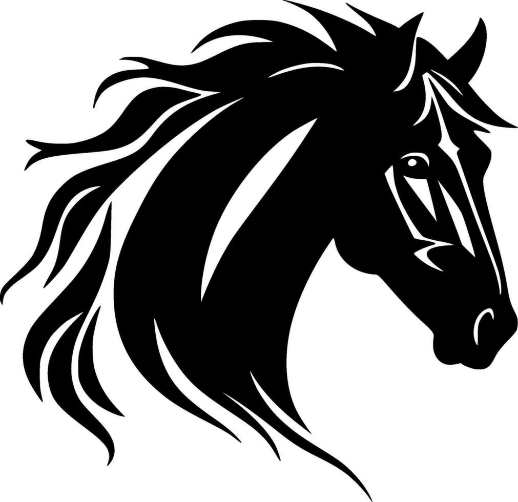 cavallo - minimalista e piatto logo - vettore illustrazione