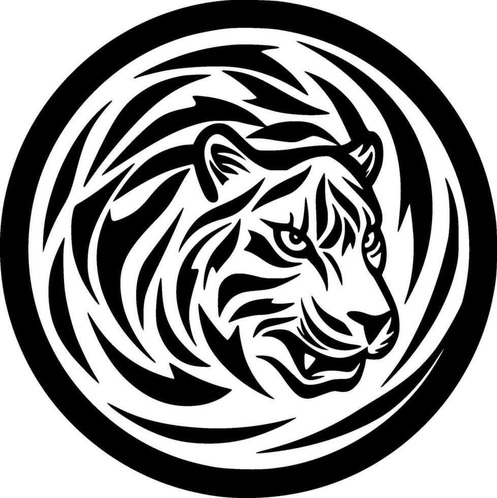 tigre - minimalista e piatto logo - vettore illustrazione