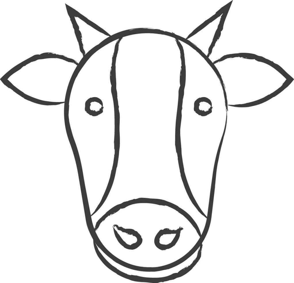 mucca mano disegnato vettore illustrazione