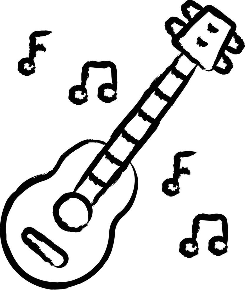 chitarra mano disegnato vettore illustrazione