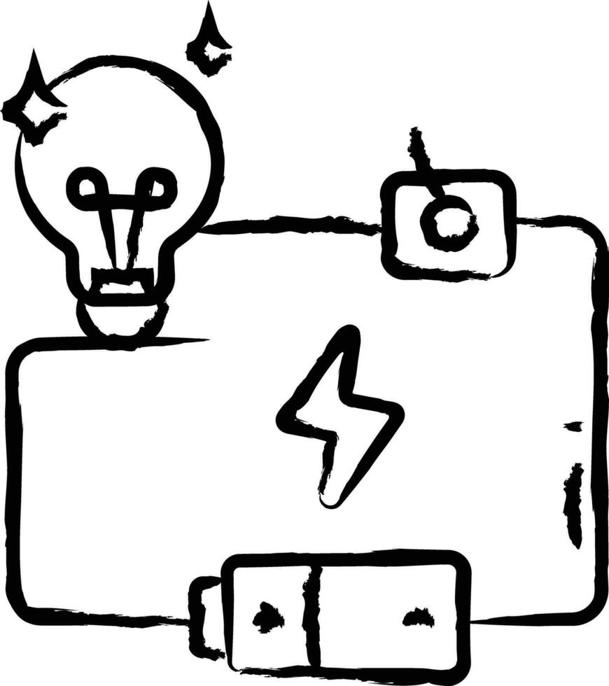 elettrico energia mano disegnato vettore illustrazione