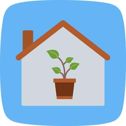 Icona di vettore di casa pianta