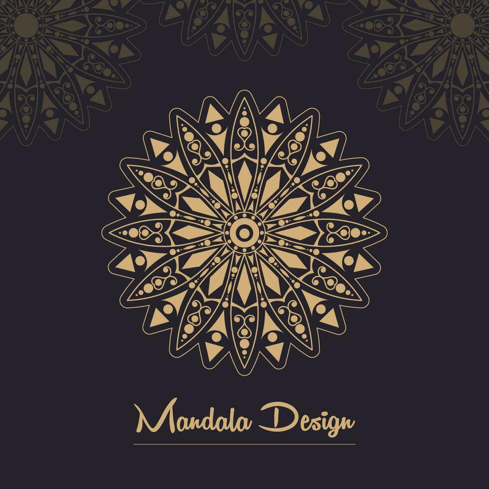 sfondo mandala di lusso con motivo arabesco dorato in stile orientale islamico arabo. mandala decorativo in stile ramadan. vettore