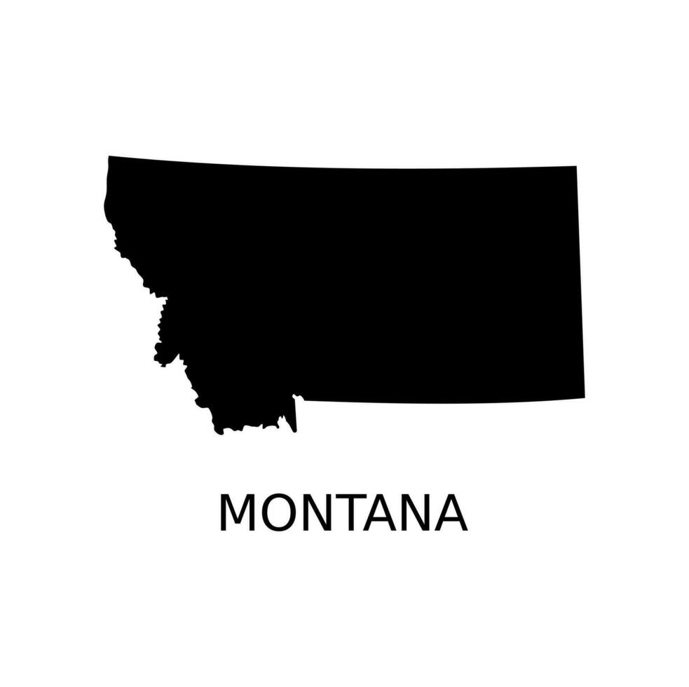 Montana carta geografica design illustrazione vettore