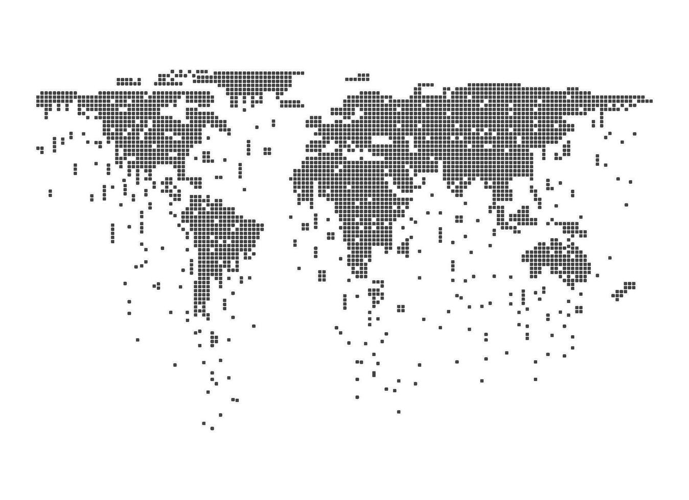 disegno dell'illustrazione vettoriale della mappa del mondo