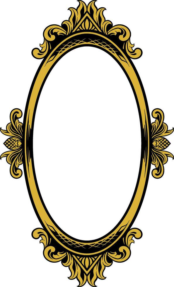 vettore specchio ornamento telaio