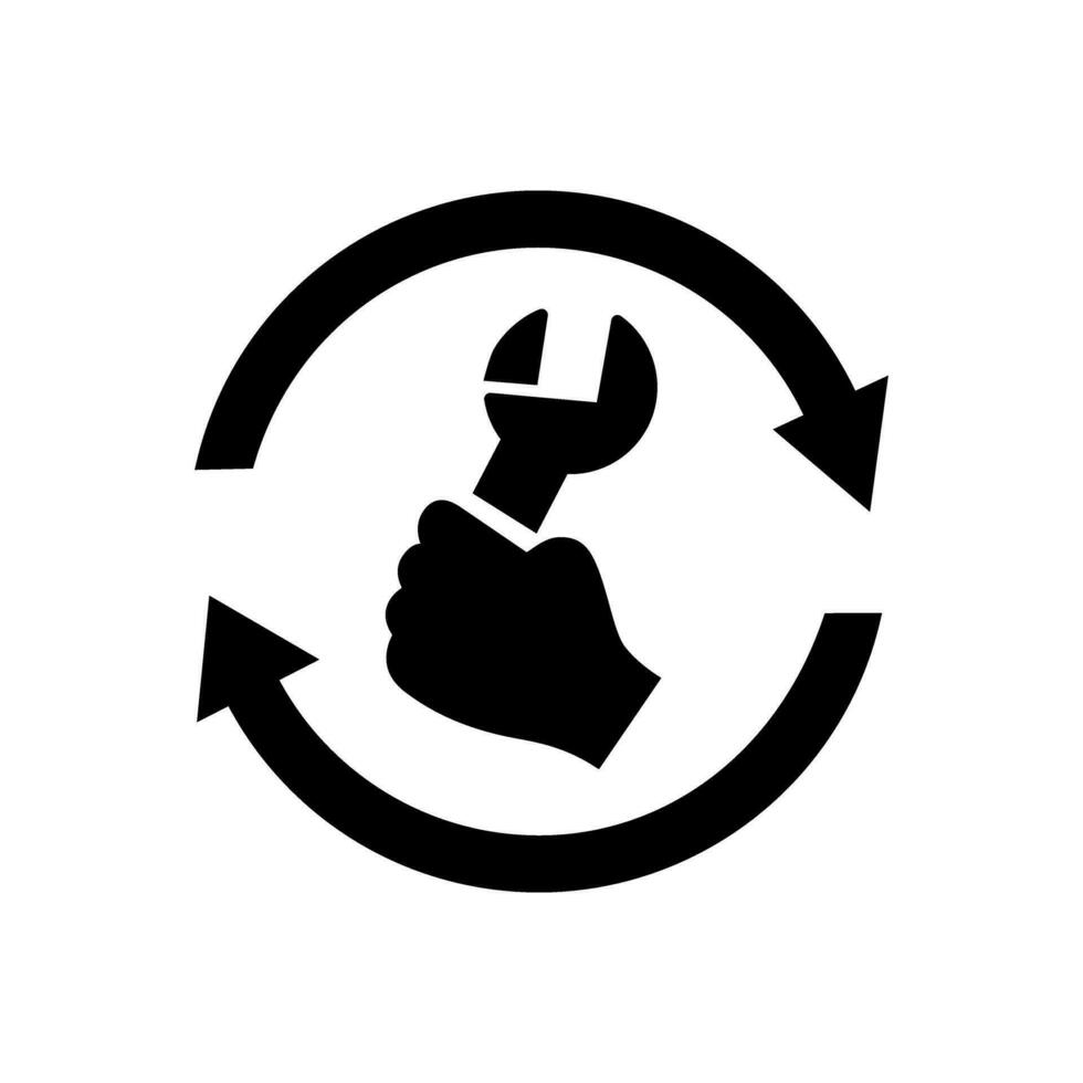 impostazioni vettore icona. sviluppo vettore icona. aggiornamenti simbolo. riparazione logo.