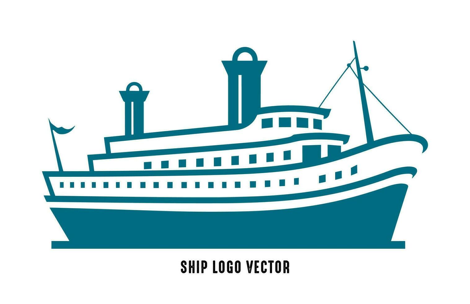 nave logo vettore isolato su un' bianca sfondo, nave icona silhouette