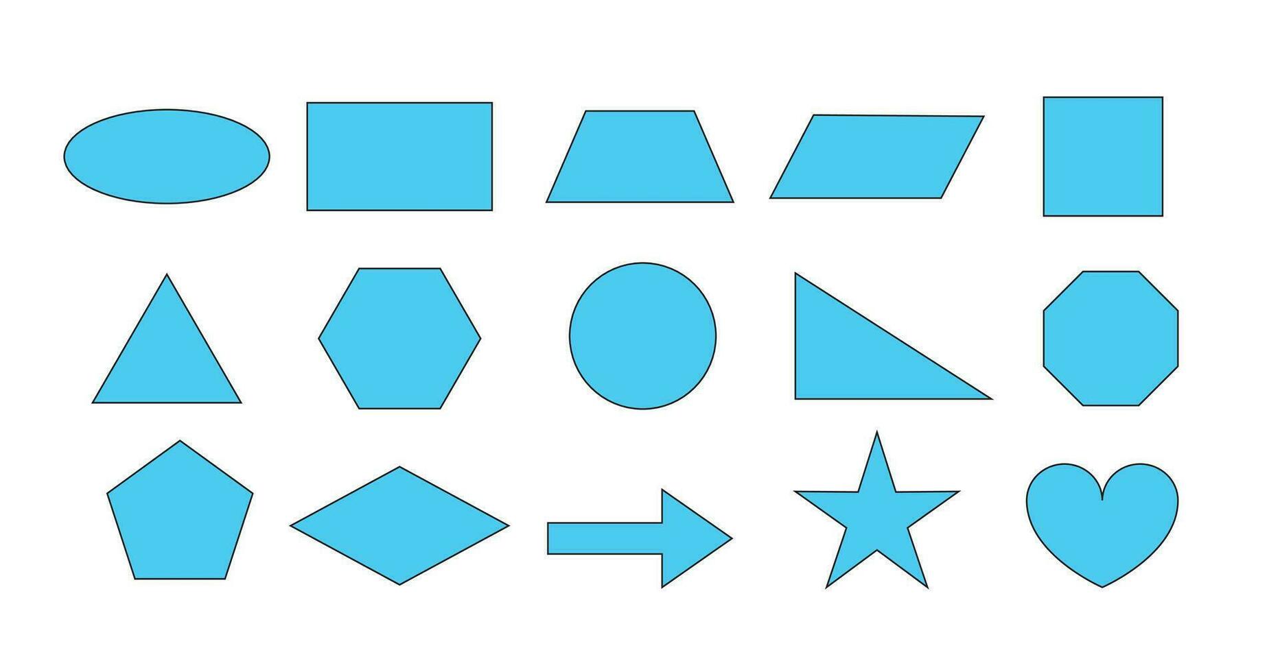 geometrico forma icona per matematico, vettore illustrazione.