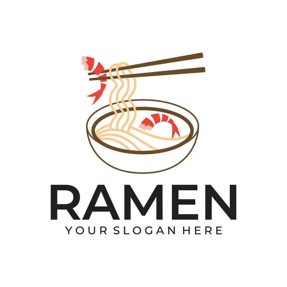 ramen illustrazione logo vettore