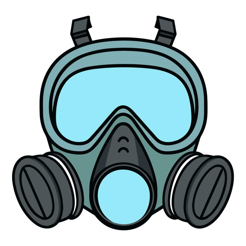 un' respiratore gas maschera vettore illustrazione isolato su un' bianca sfondo