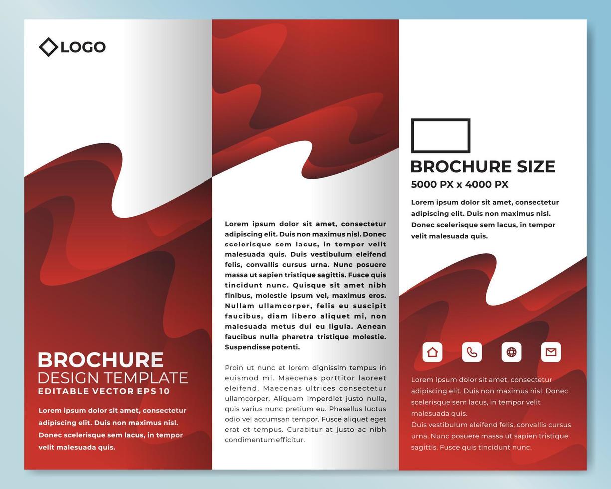modello di progettazione brochure moderna con colore sfumato fresco vettore