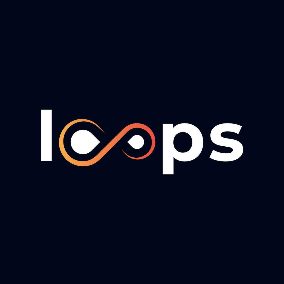 loop creativo moderno logo design concetto vettore