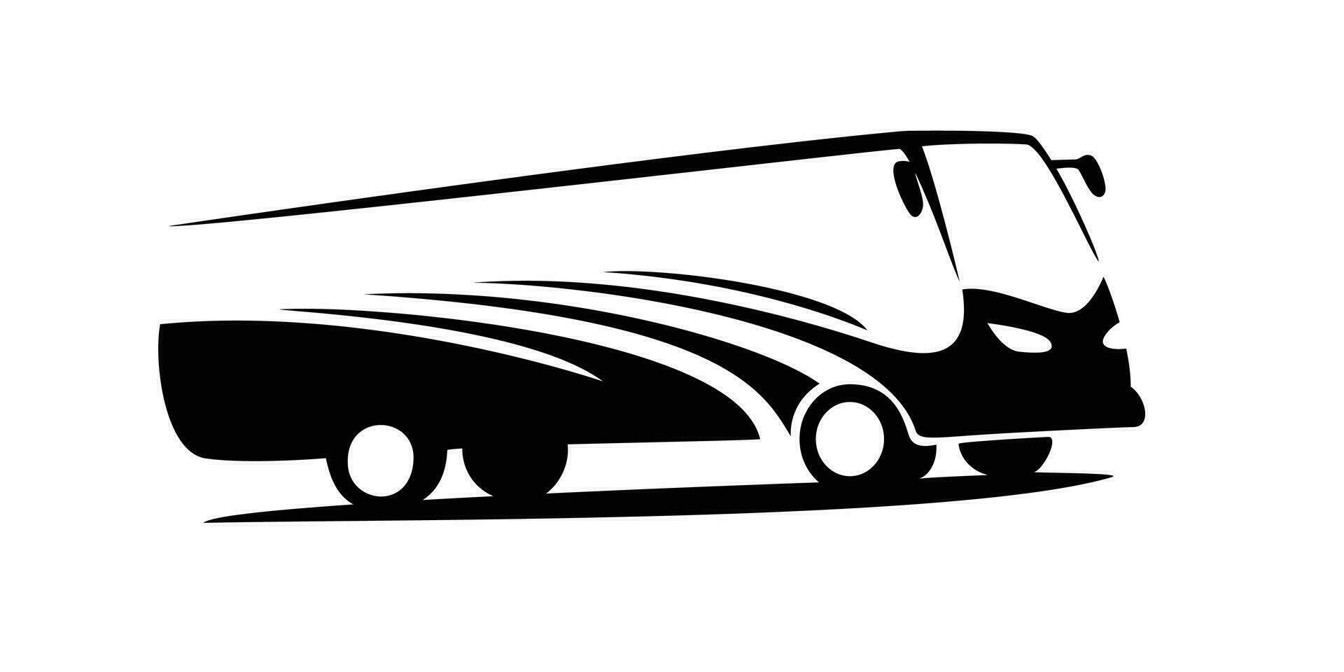 autobus silhouette design. viaggio mezzi di trasporto cartello e simbolo. vettore