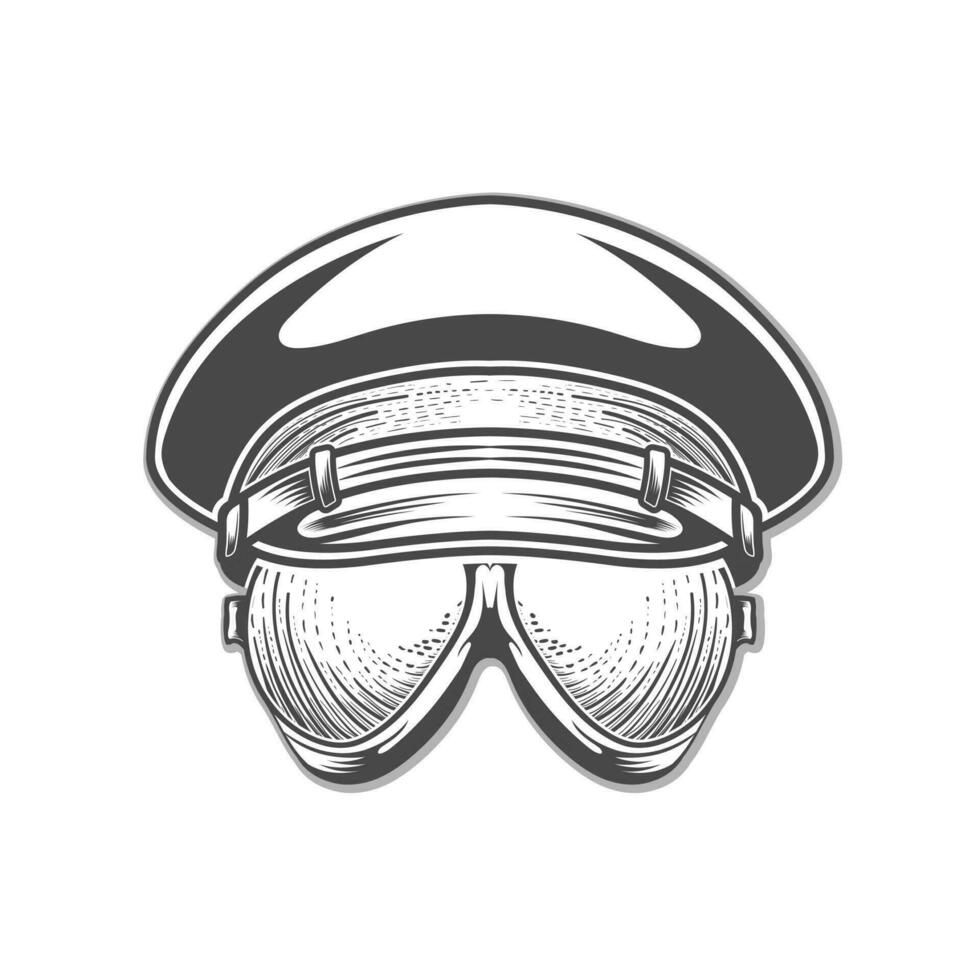 pilota casco e occhiali da sole vettore design.