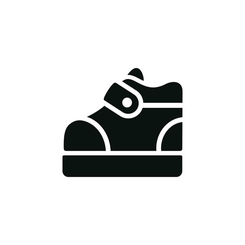bambino scarpe icona isolato su bianca sfondo vettore
