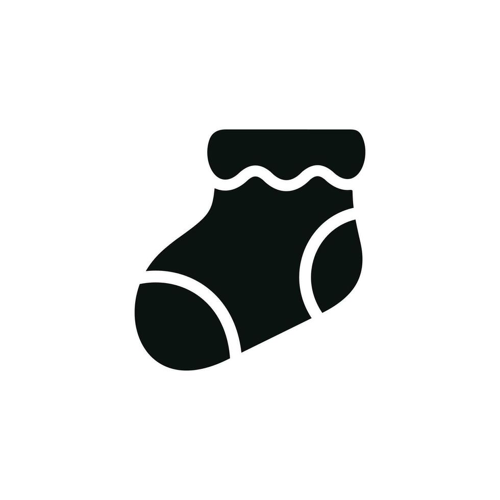 bambino calzini icona isolato su bianca sfondo vettore