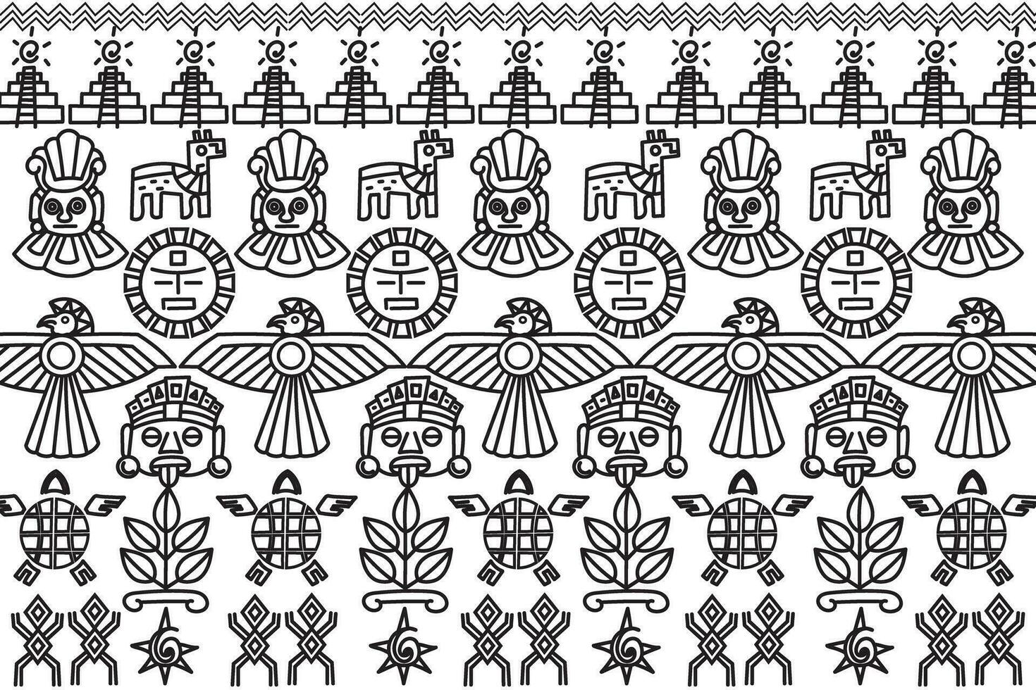 illustrazione linea di il maya simbolo sfondo. vettore