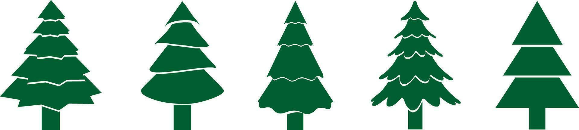 collezione di alberi di natale vettore